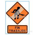 Chilean standard road traffic warning sign